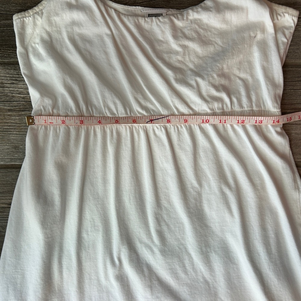 North Face‎ White Cotton Casual Dress Sleeveless Drawstring Adjustable Strap S - Picture 4 of 7